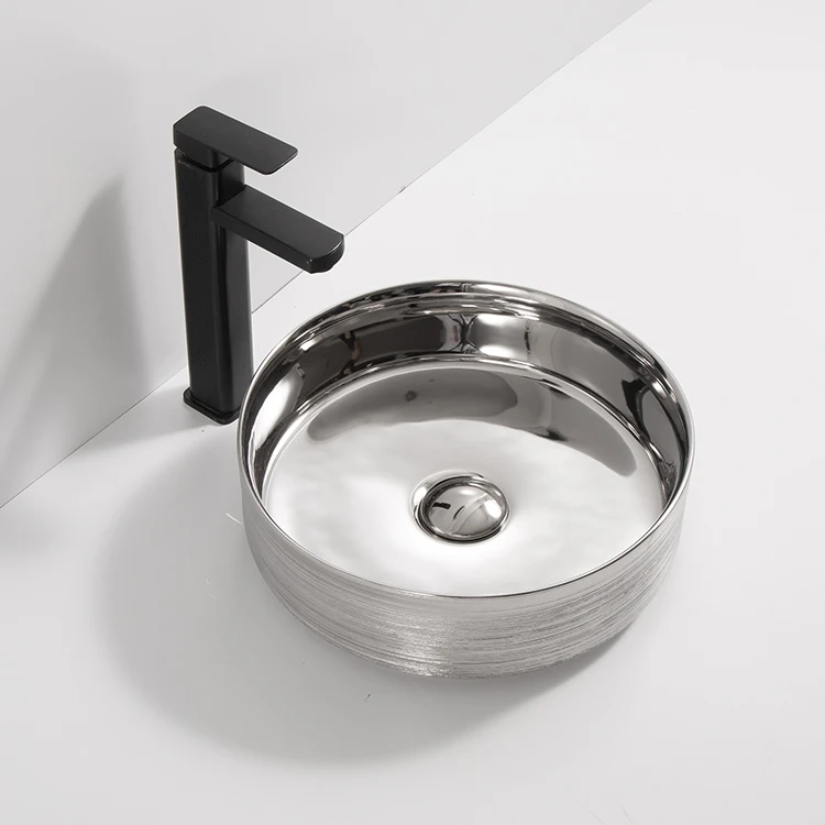Baño de tazón de fregadero de oro
