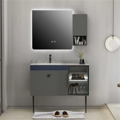 Gabinete de baño de madera contrachapada de pie