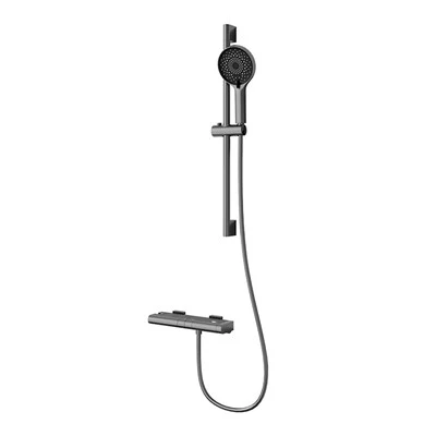 Juego de ducha doble gris bronce